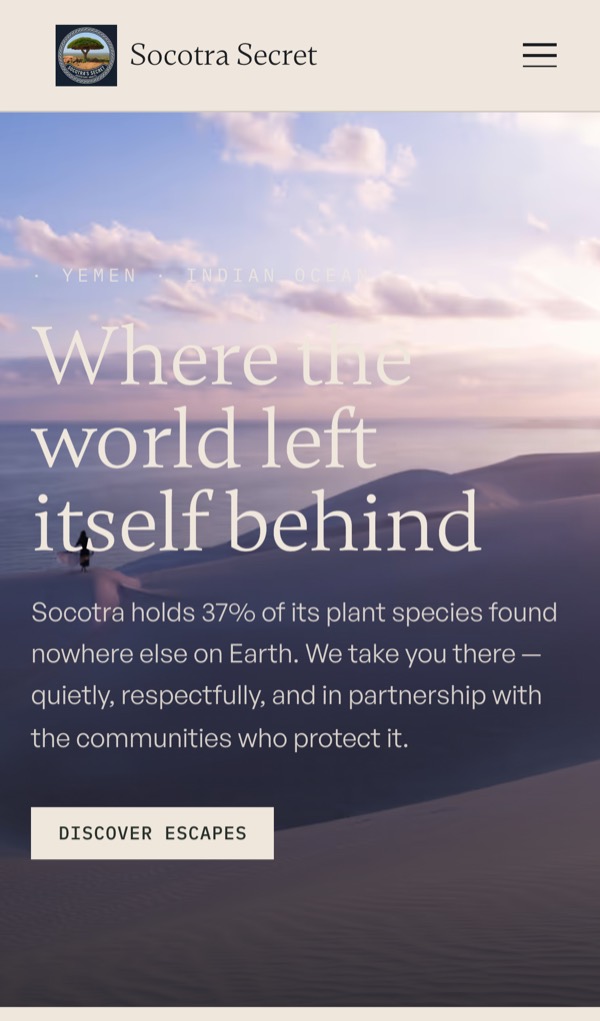 socotrasecret.com on a phone